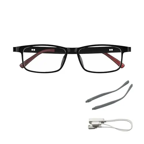 Tulbeys Smart Glasses for Men Women, Classic Smart Eyewear with Detachable Ultra-Slim Arms, Blue Light Filtering, Open Ear Bluetooth Audio Glasses – Ultra-Light Design for Business and Daily Use 