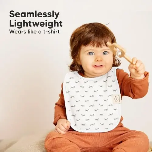 8-Pack Baby Bibs for Boys, Girls - Pullover Bibs for Drooling Teething Baby Girl & Boy Toddler, Newborn, Soft & Absorbent, Cute Colors, Large Torso Coverage Keep Infant Clean & Dry (Vessels) - 5