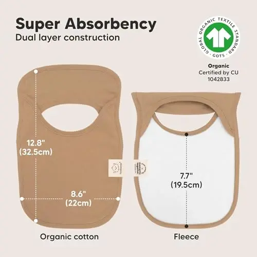 8-Pack Baby Bibs for Boys, Girls - Pullover Bibs for Drooling Teething Baby Girl & Boy Toddler, Newborn, Soft & Absorbent, Cute Colors, Large Torso Coverage Keep Infant Clean & Dry (Roarsome) - 3