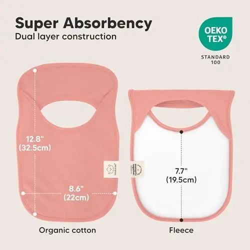 8-Pack Baby Bibs for Boys, Girls - Pullover Bibs for Drooling Teething Baby Girl & Boy Toddler, Newborn, Soft & Absorbent, Cute Colors, Large Torso Coverage Keep Infant Clean & Dry (Butterflies) - 8-PACK