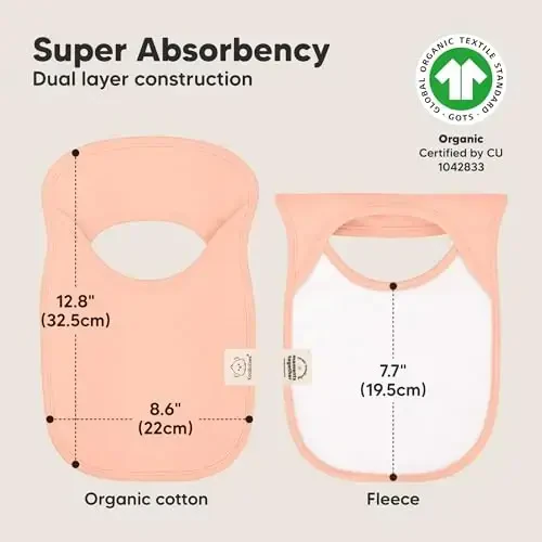 8-Pack Baby Bibs for Boys, Girls - Pullover Bibs for Drooling Teething Baby Girl & Boy Toddler, Newborn, Soft & Absorbent, Cute Colors, Large Torso Coverage Keep Infant Clean & Dry (Embrace) - 3