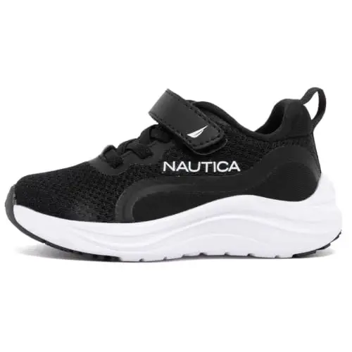 Nautica Kids Running Shoes for Boys and Girls, Lightweight Athletic Sneakers with Cushioned Comfort, Hook and Loop Strap, Bungee Lace Tennis Shoes for Toddler Little Kid and Big Kid - 2