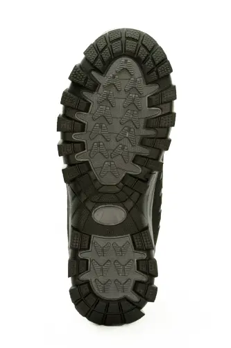 Erkek Watertight Füme Siyah Trekking Kürklü Fermuarlı Bot 2132-Füme Siyah - 3