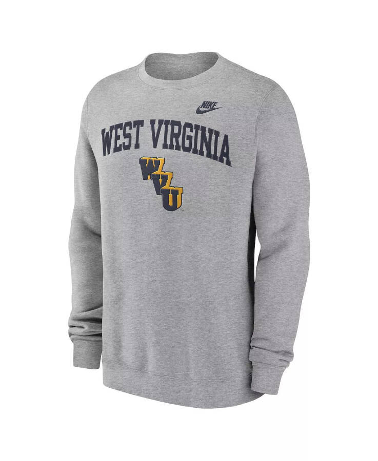 Erkek West Virginia Mountaineers Legacy Classic Tackle Twill İşlemeli Kemerli Logolu Kapüşonlu Kazak Heather Gri - 3