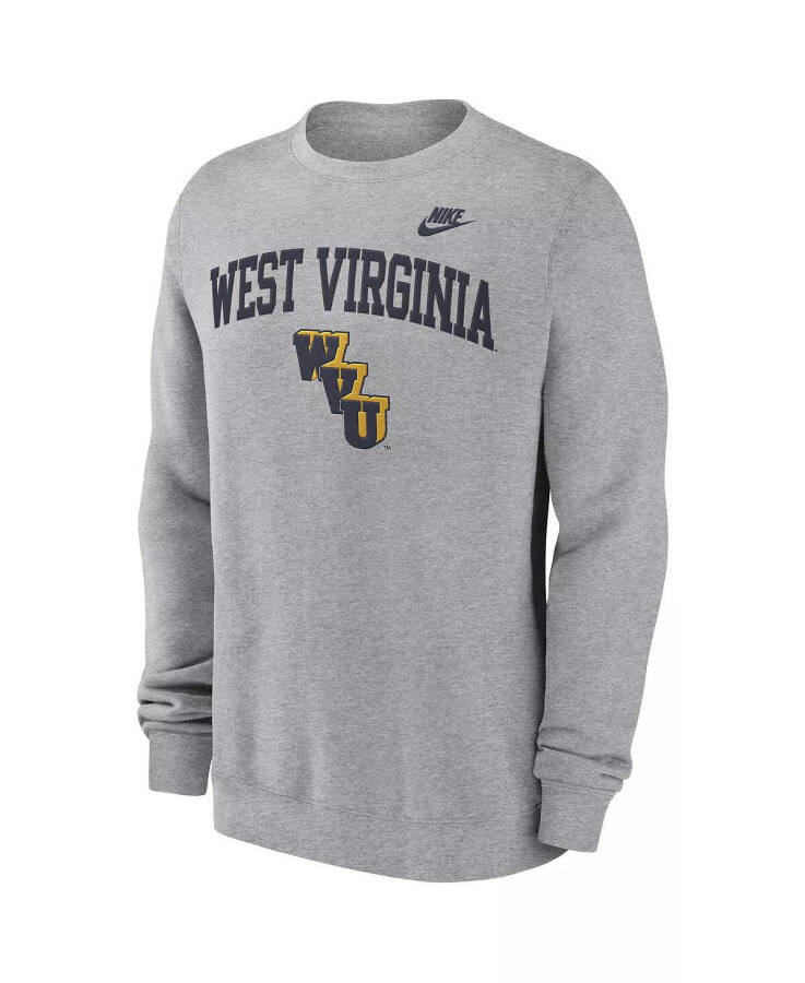 Erkek West Virginia Mountaineers Legacy Classic Tackle Twill İşlemeli Kemerli Logolu Kapüşonlu Kazak Heather Gri - 4