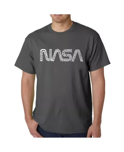 Men's Word Art T-Shirt - Worm Nasa - Black - 3