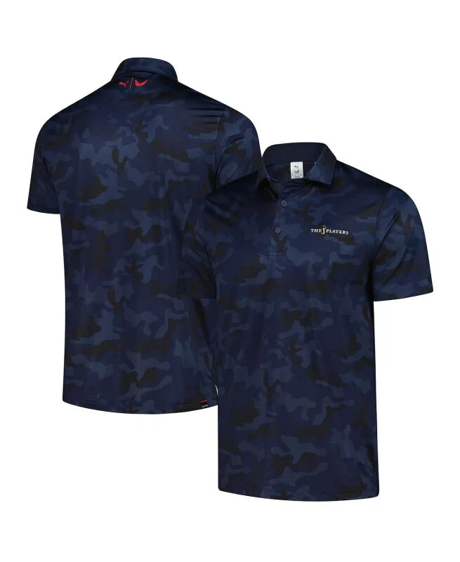 Men's x Volition America Navy THE PLAYERS Camo Polo Shirt-Navy - PUMA