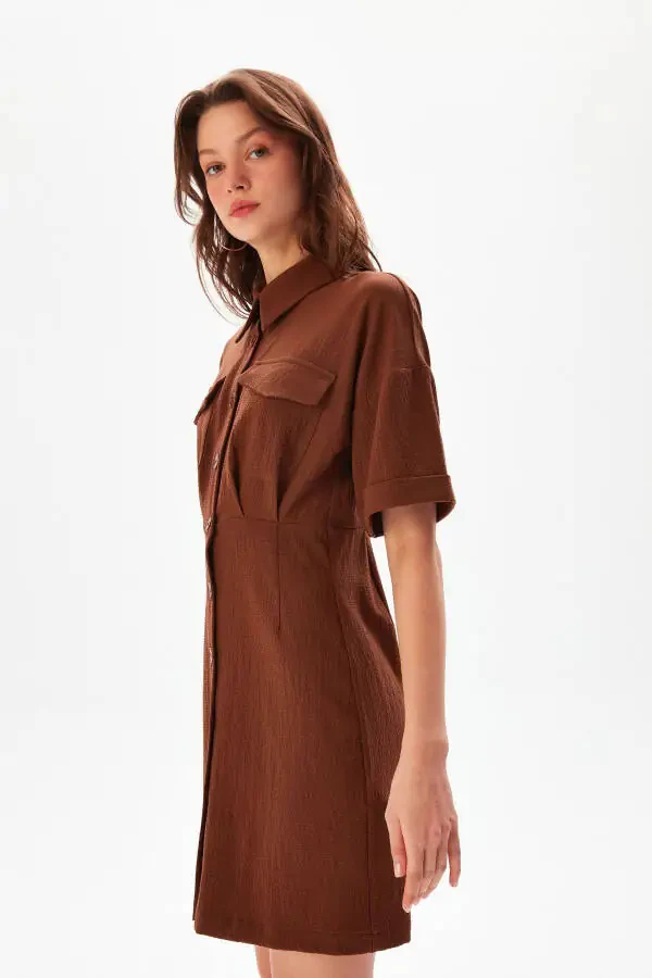 Erkek Yaka Gömlek Elbise - 4