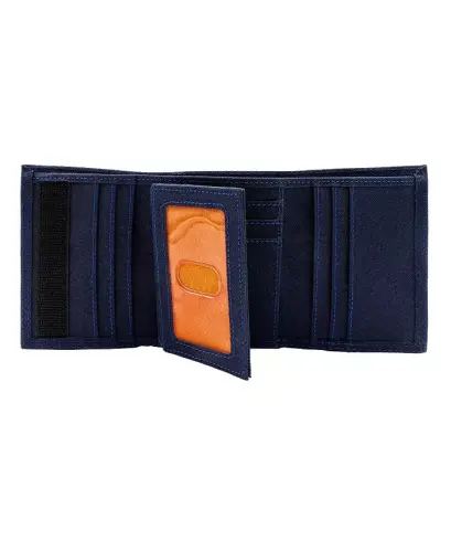 Men's Reflective Print Trifold Wallet - Navy - 4