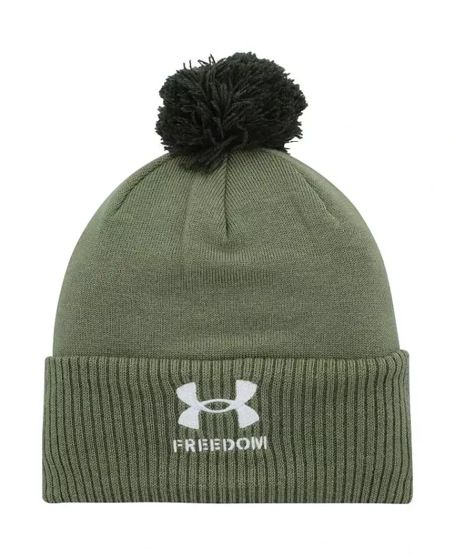 Men's Green Auburn Tigers Freedom Collection Cuffed Knit Hat with Pom - Green - 2