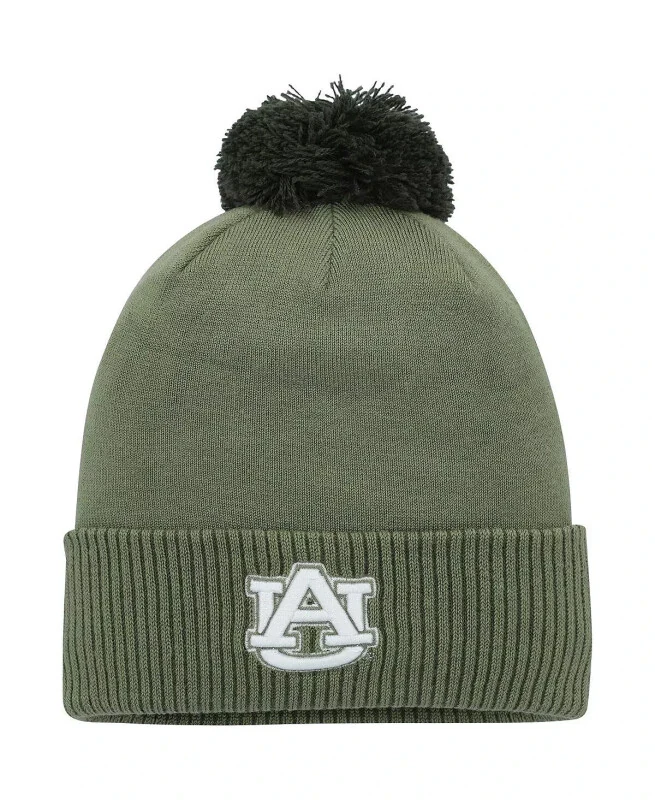 Men's Green Auburn Tigers Freedom Collection Cuffed Knit Hat with Pom-Green - UNDER ARMOUR