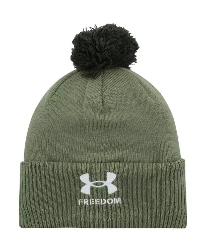 Men's Green Auburn Tigers Freedom Collection Cuffed Knit Hat with Pom-Green - UNDER ARMOUR (1)