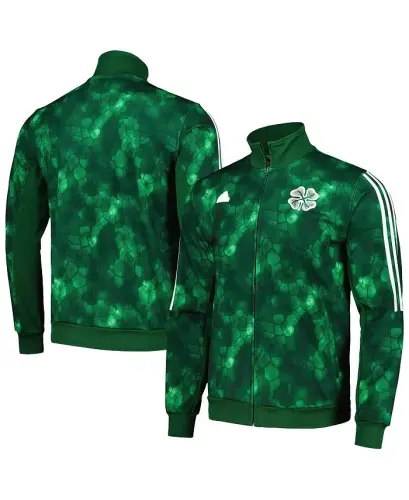 Men's Green Celtic Lifestyle Full-Zip Track Top - Green - 1