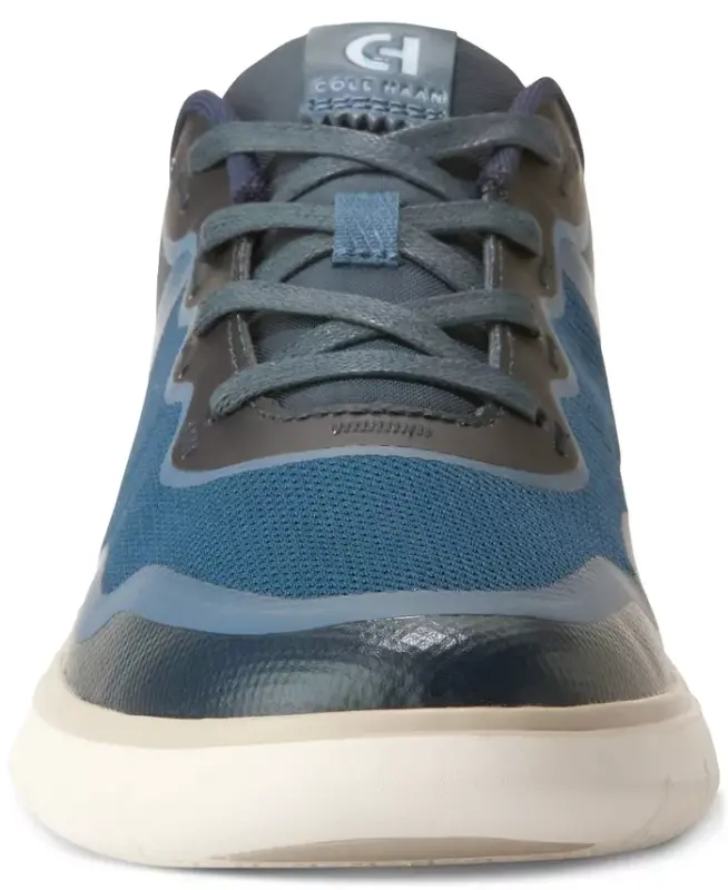 Men's Generation ZERØGRAND Stitchlite ™ Lace-Up Sneakers - Blue Wing Teal-Oxford Tan-Ivory - 3