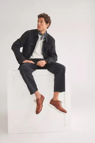Men's ZERØGRAND Remastered Lace-Up Wingtip Oxford Shoes - 8
