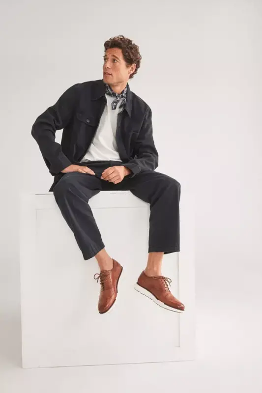 Men's ZERØGRAND Remastered Lace-Up Wingtip Oxford Shoes - 8