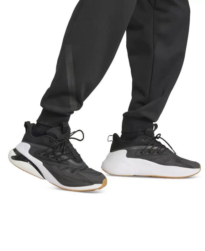 Men's Z.N.E. Elastic Drawstring Logo Track Pants-Black - 5