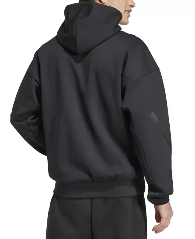 Men's Z.N.E. Classic Fit Long Sleeve Zip-Front Logo Hoodie-Black - 3