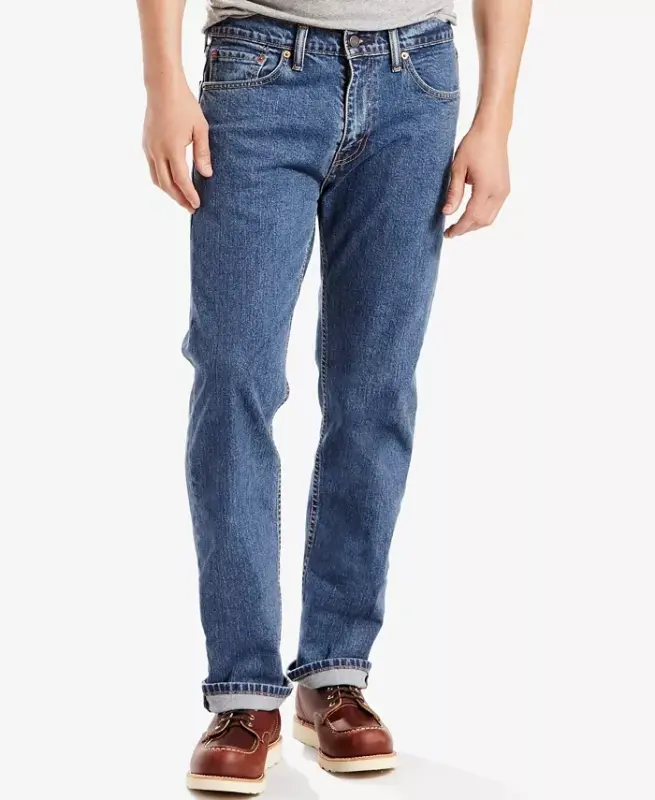 Levi’s Men’s 505™ Regular-Fit Stretch Jeans - Stonewash - 1