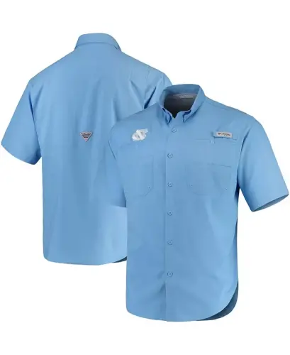 Men's Light Blue North Carolina Tar Heels Tamiami Shirt - Light Blue - 3