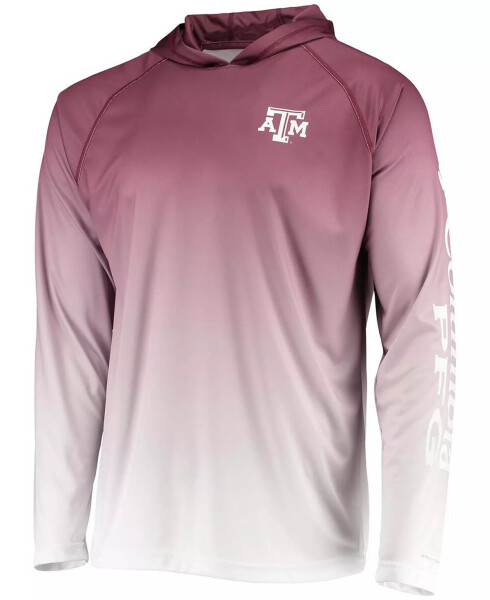 Erkekler Bordo Texas A&M Aggies Terminal Tackle Omni-Shade UPF 50 Uzun Kollu Kapüşonlu Tişört Bordo - 3