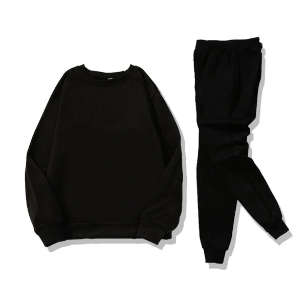 Akiihool Mens Sweatpant Sets 2 Piece Outfits for Men Sweatsuits Set Casual Suit Sportswear Casual Tracksuit (Black,XXL)- - AKIIHOOL (1)