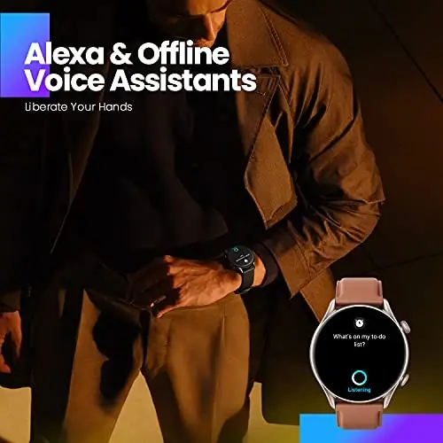 Amazfit GTR 3 Pro Smart Watch for Men 46mm, 14-Day Battery Life, GPS, Alexa Built-In, Bluetooth Calls, Fitness Tracker with 150+ Sports Modes, Sleep Heart Rate Tracking, for Android iPhone, Brown - 2