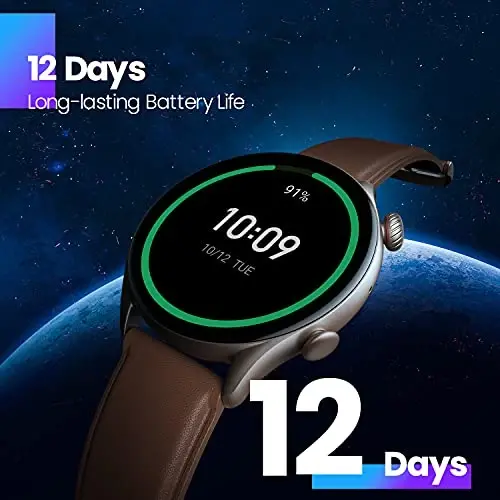 Amazfit GTR 3 Pro Smart Watch for Men 46mm, 14-Day Battery Life, GPS, Alexa Built-In, Bluetooth Calls, Fitness Tracker with 150+ Sports Modes, Sleep Heart Rate Tracking, for Android iPhone, Brown - 3
