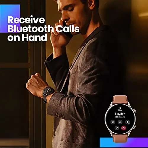 Amazfit GTR 3 Pro Smart Watch for Men 46mm, 14-Day Battery Life, GPS, Alexa Built-In, Bluetooth Calls, Fitness Tracker with 150+ Sports Modes, Sleep Heart Rate Tracking, for Android iPhone, Brown - 4