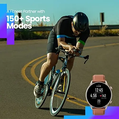 Amazfit GTR 3 Pro Smart Watch for Men 46mm, 14-Day Battery Life, GPS, Alexa Built-In, Bluetooth Calls, Fitness Tracker with 150+ Sports Modes, Sleep Heart Rate Tracking, for Android iPhone, Brown - 6