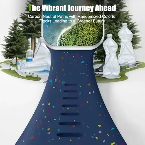 Wepro for Apple Watch Bands for Men 46mm 45mm 44mm Ultra 2 49mm 42mm for iWatch Band Women Series 10 9 8 7 6 SE 5 4 3 2 1 Silicone Sport Band Colorful Breathable Waterproof Strap Navy Blue - 4