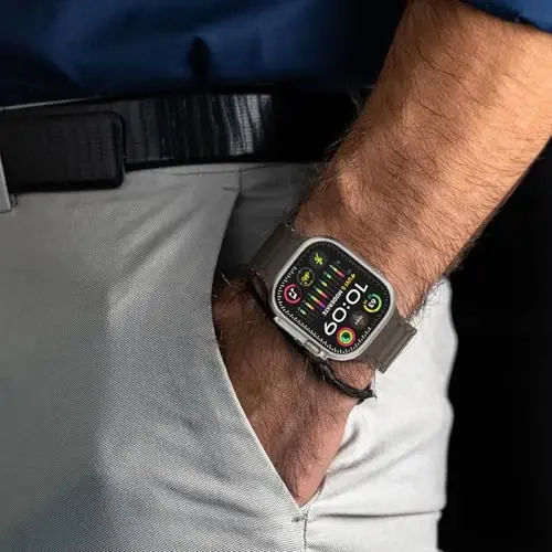 NewWays Magnetic Band Compatible with Apple Watch Bands Ultra 3/2/1 49mm Series 11 10 46mm 45mm 44mm for Men, Sport Silicone Strap Strong Magnet Link - 6