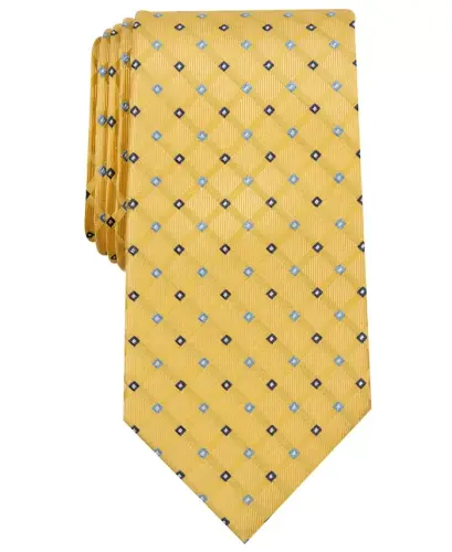 Men's Linked Neat Tie, Created for Modazone-Yellow 
