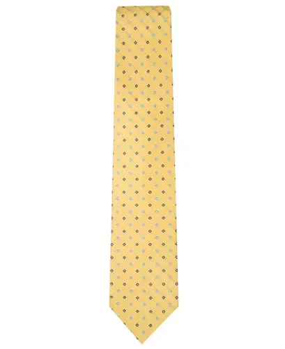 Men's Linked Neat Tie, Created for Modazone-Yellow - CLUB ROOM (1)