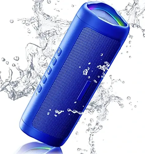 Bluetooth Speaker, 20W HD Sound, Portable Wireless, IPX5 Waterproof, Up to 24H Playtime, TWS, for Home/Party/Outdoor/Camping/Beach Essentials, Birthday Gift for Fathers Day Men Dad Husband (Blue) - 1