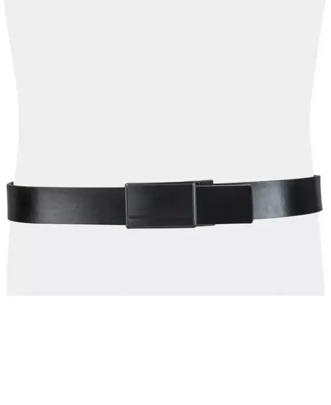 Men's Reversible Compression Buckle Belt, Created for Modazone - Navy/Black - 7