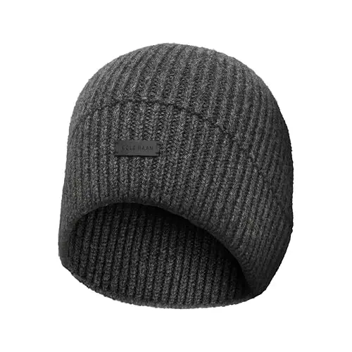 Cole Haan Men's Knit Beanie-No Cuff Design - 6