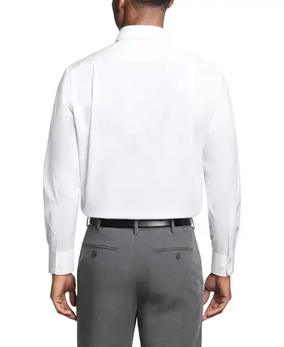 Men's Regular Fit Wrinkle Resistant Stretch Dress Shirt - White - 2