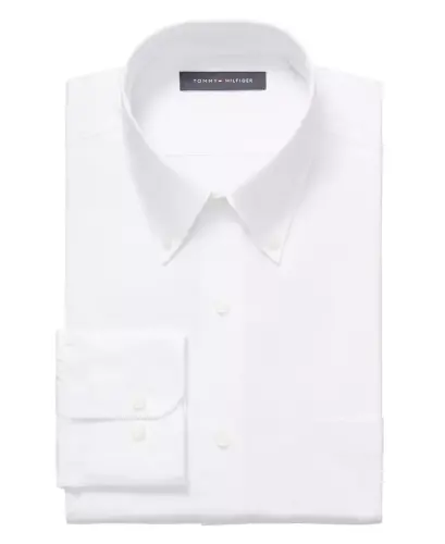 Men's Regular Fit Wrinkle Resistant Stretch Dress Shirt - White - 3