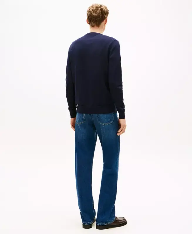 Men's Essential Cotton V-Neck Sweater - Desert Sky - 4