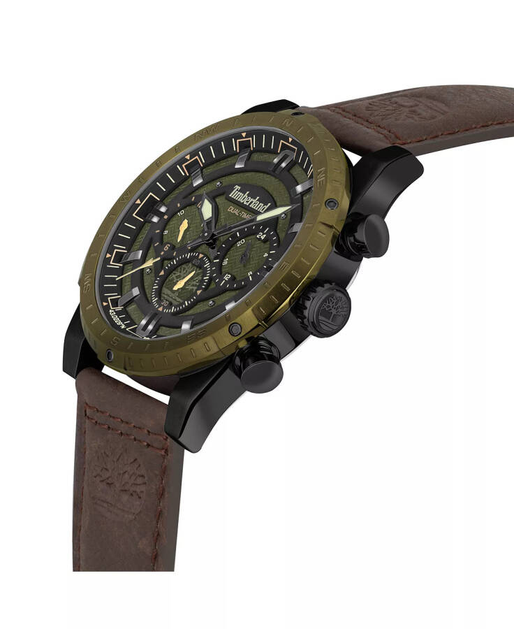 Erkekler İçin Fitzwilliam Siyah Deri Kayışlı Saat 46mm Siyah - 2