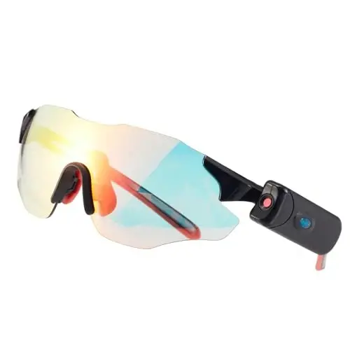 Photochromic Camera Video Recording Cycling Smart Sunglasses for Men -UV Polarized Sport Eyewear Full HD 1080p with 64GB Memory Card for Running and Driving - 1