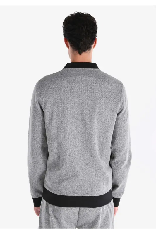 Slim Fit Erkek Gri Ceket - GRİ MELANJ - 2