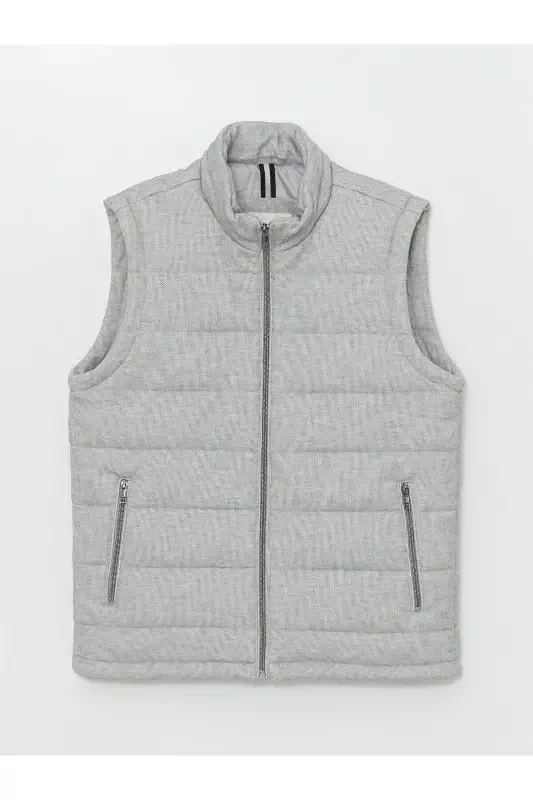 Slim Fit Dik Yaka Erkek Şişme Yelek - 1