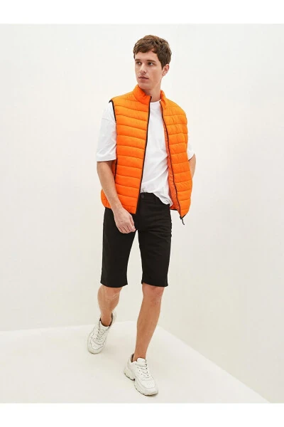 Slim Fit Dik Yaka Erkek Şişme Yelek - 4