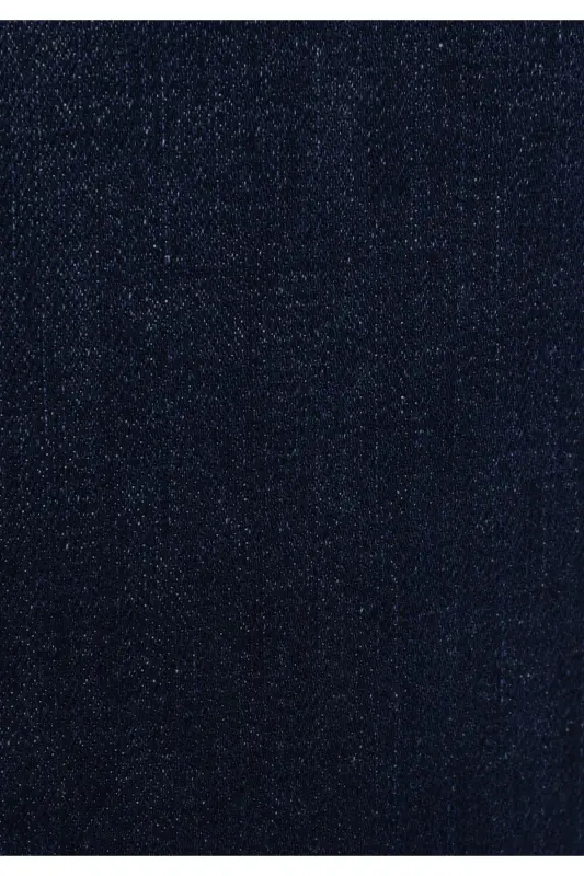 Straight Fit Düşük Bel Düz Paça Erkek Koyu İndigo Jean Pantolon - DARK TROY WASH - 7