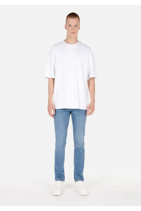 Straight Fit Düşük Bel Düz Paça Erkek İndigo Jean Pantolon - COLIN’S
