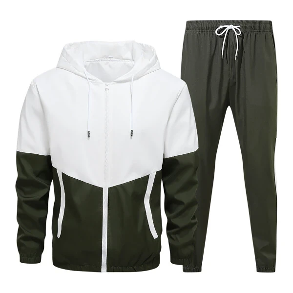 Miluxas Track Suits for Men Set Full Zip Sweatsuit Outdoor Jogging Men Tracksuits- - MILUXAS