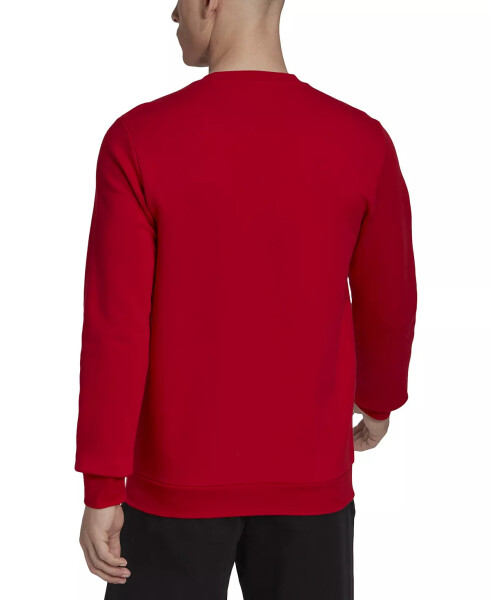 Erkekler İçin Rahat Essentials Klasik Kalıp Nakışlı Logo Polar Sweatshirt - Scarlet Kırmızı - 2