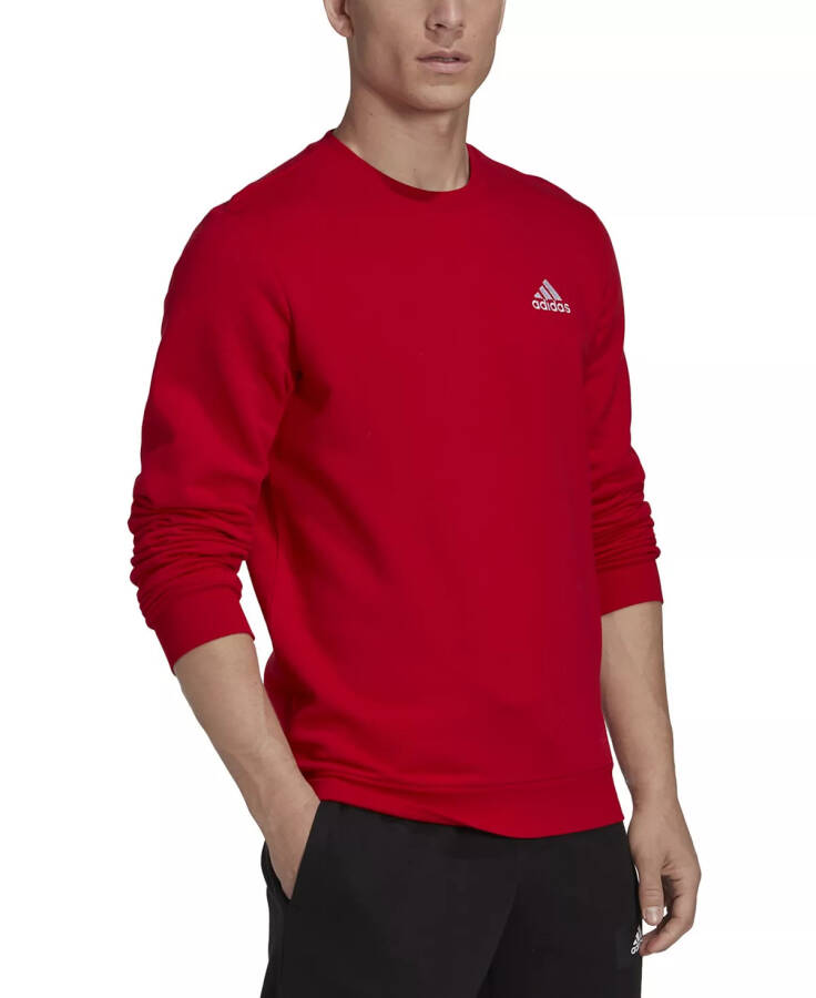 Erkekler İçin Rahat Essentials Klasik Kalıp Nakışlı Logo Polar Sweatshirt - Scarlet Kırmızı - 3